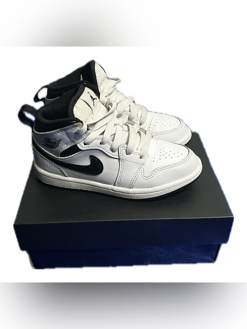Nike Jordan One Kids White and Black Sneakers